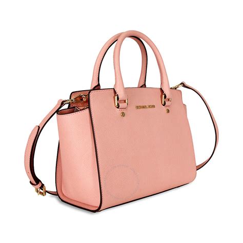 michael kors selma medium satchel pale pink